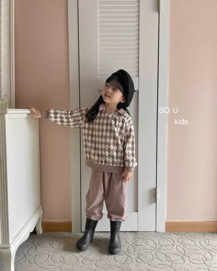 So U - Korean Children Fashion - #childofig - Collar Chu Set - 5