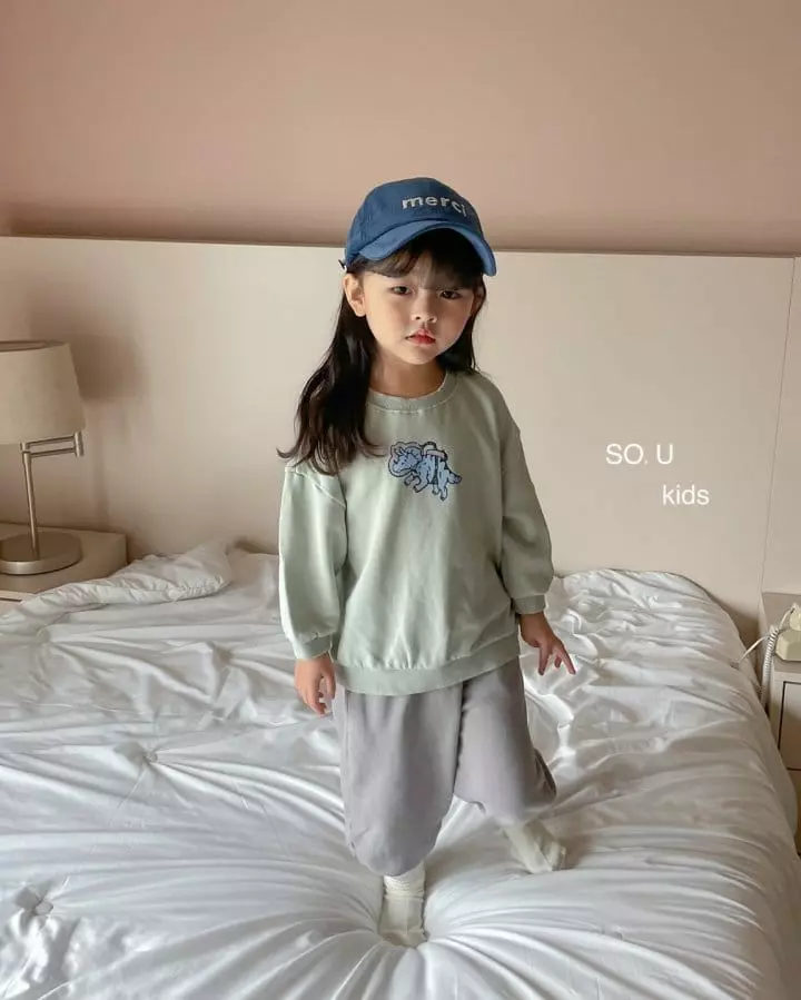 So U - Korean Children Fashion - #childofig - Dino Sweatshirt - 3