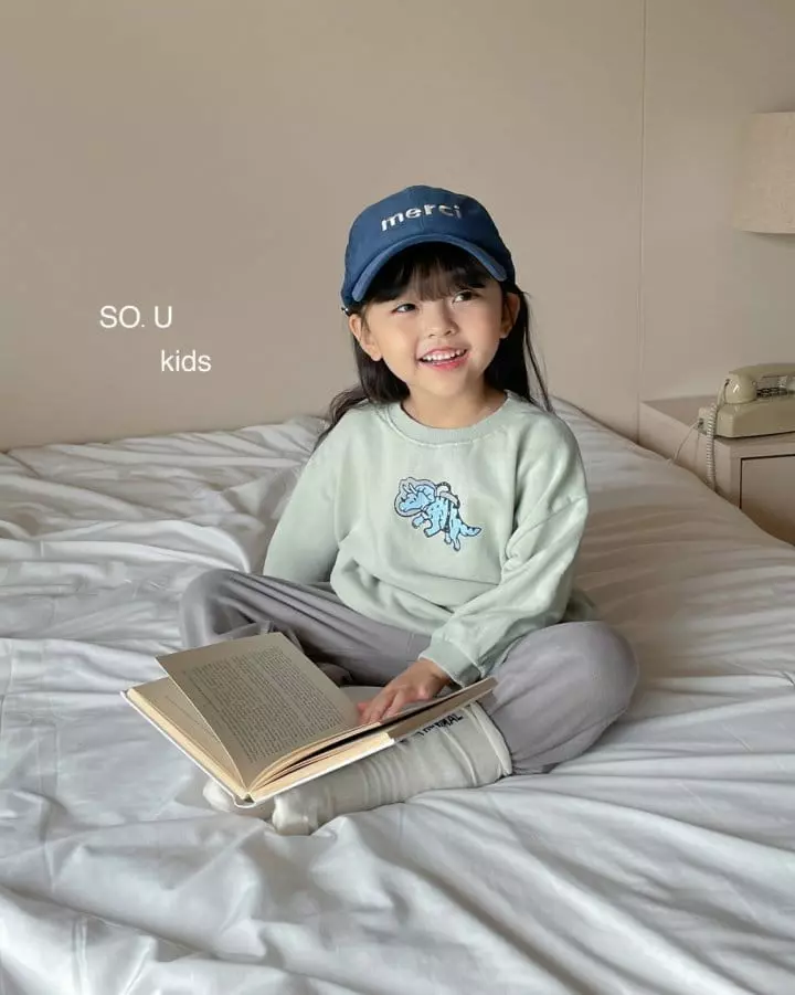 So U - Korean Children Fashion - #childofig - Dino Sweatshirt - 4