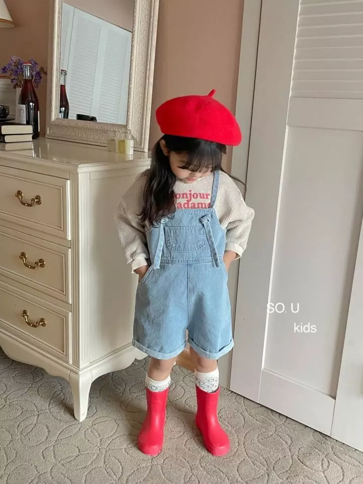 So U - Korean Children Fashion - #discoveringself - String Denim Dungarees - 8