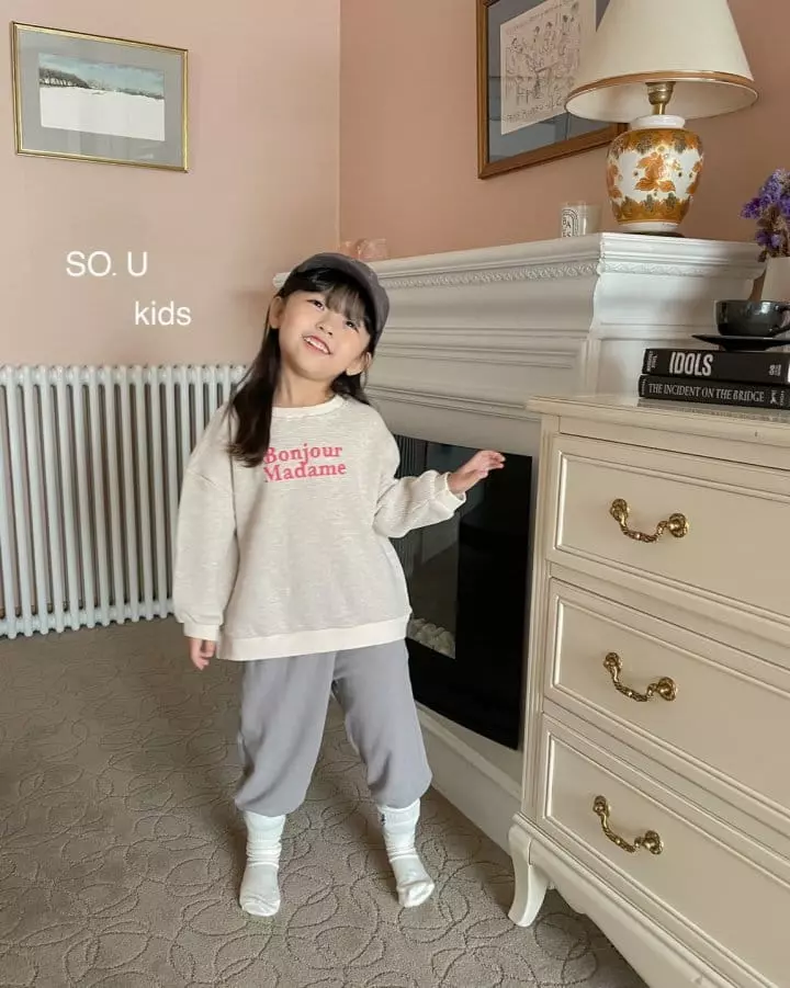 So U - Korean Children Fashion - #fashionkids - Bonjour Waffle Sweatshirt - 12