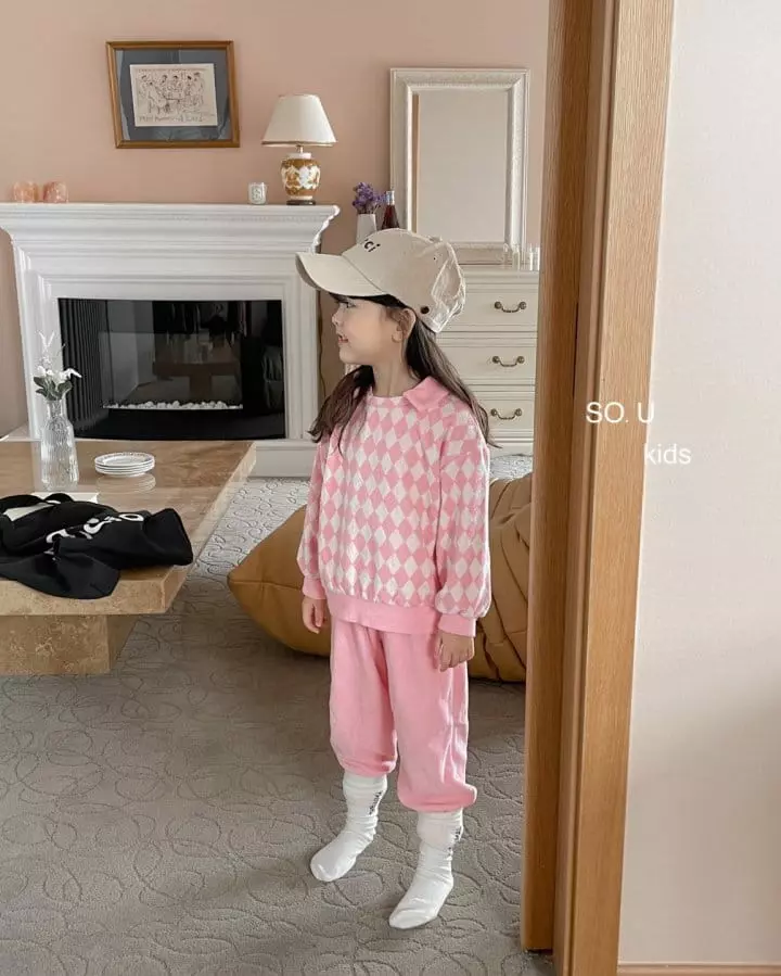 So U - Korean Children Fashion - #fashionkids - Collar Chu Set - 10
