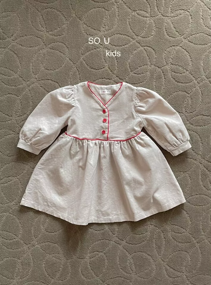 So U - Korean Children Fashion - #kidsshorts - V Neck Stripes One-piece