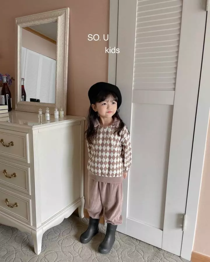 So U - Korean Children Fashion - #kidsshorts - Collar Chu Set - 11