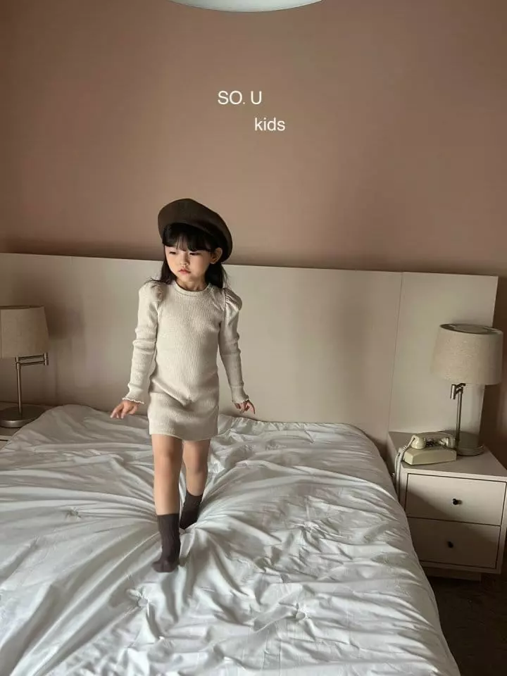 So U - Korean Children Fashion - #kidsstore - Rib Puff One-piece