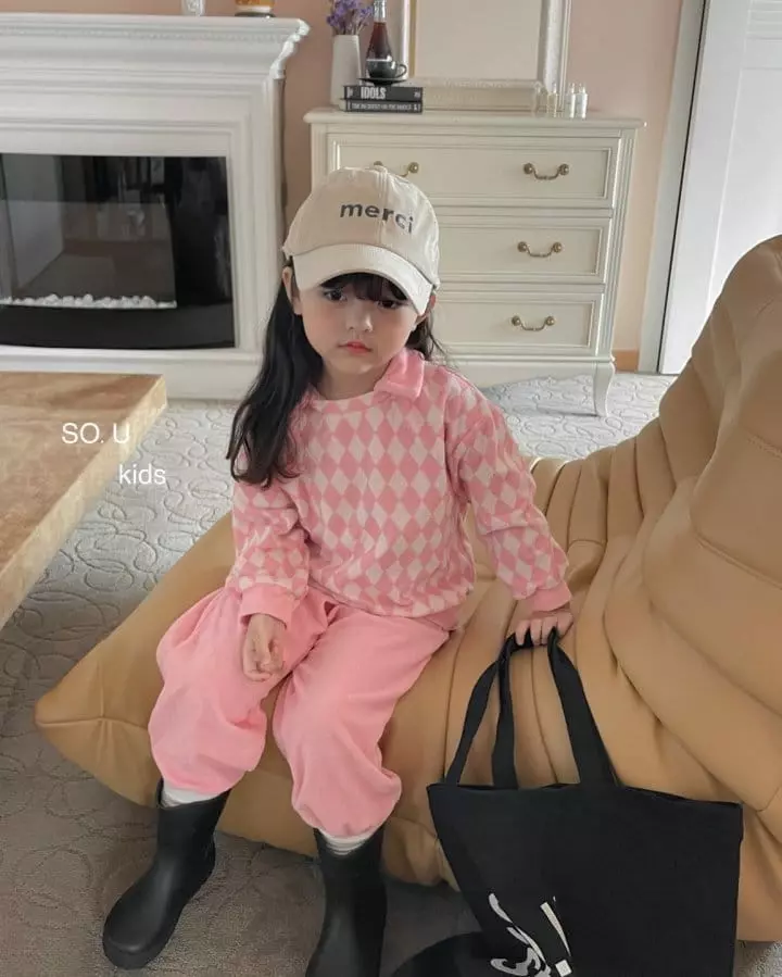 So U - Korean Children Fashion - #kidsstore - Collar Chu Set - 12