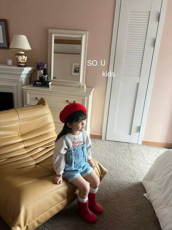 So U - Korean Children Fashion - #kidsstore - String Denim Dungarees - 11
