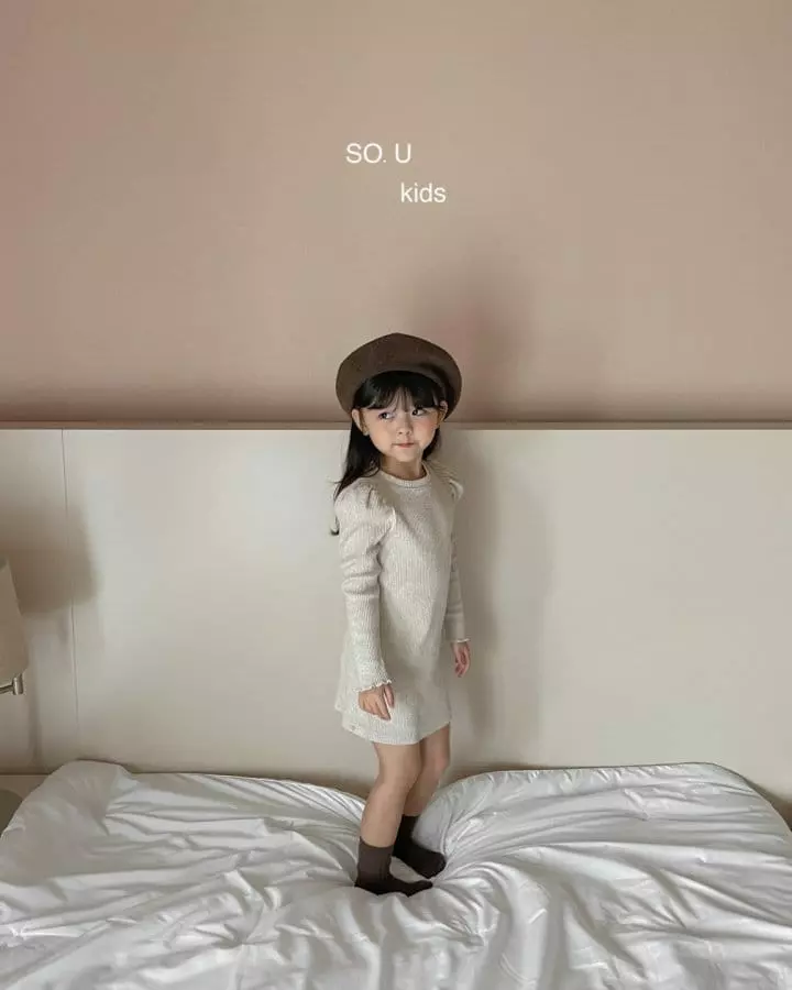 So U - Korean Children Fashion - #kidzfashiontrend - Rib Puff One-piece - 2