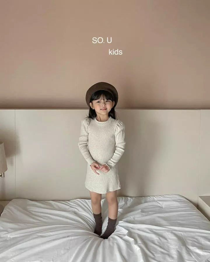 So U - Korean Children Fashion - #Kfashion4kids - Rib Puff One-piece - 4