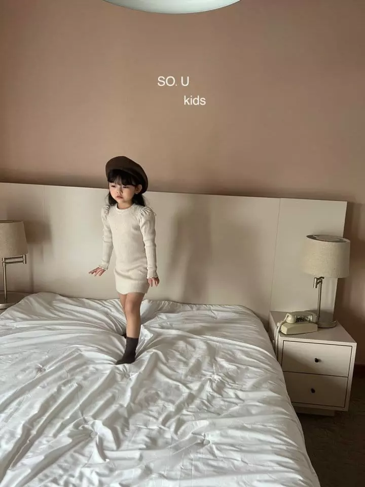 So U - Korean Children Fashion - #magicofchildhood - Rib Puff One-piece - 5