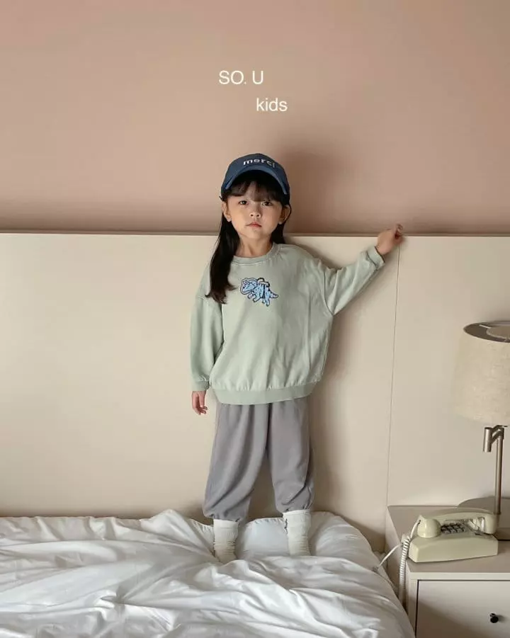 So U - Korean Children Fashion - #minifashionista - Dino Sweatshirt