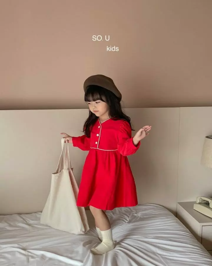 So U - Korean Children Fashion - #prettylittlegirls - V Neck Stripes One-piece - 8