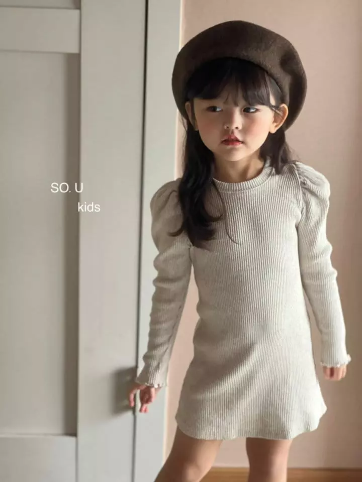 So U - Korean Children Fashion - #prettylittlegirls - Rib Puff One-piece - 7