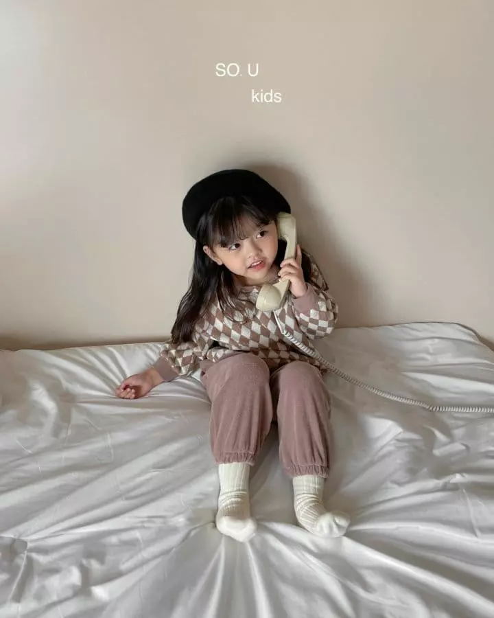 So U - Korean Children Fashion - #minifashionista - Collar Chu Set - 4