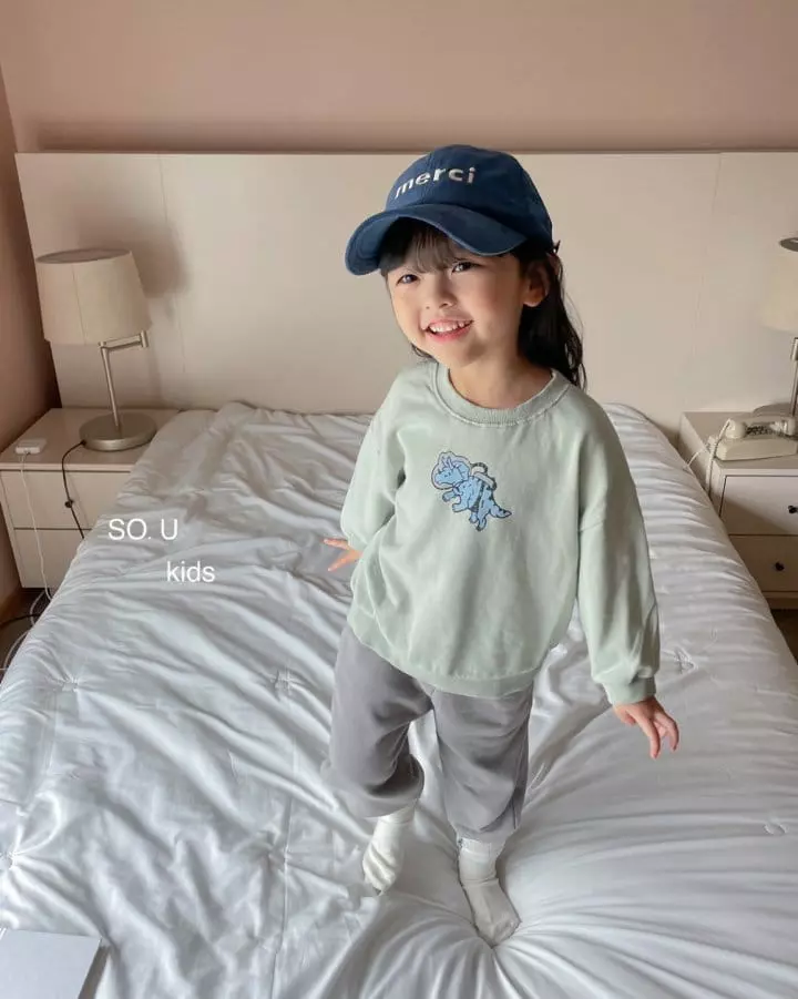 So U - Korean Children Fashion - #prettylittlegirls - Dino Sweatshirt - 2