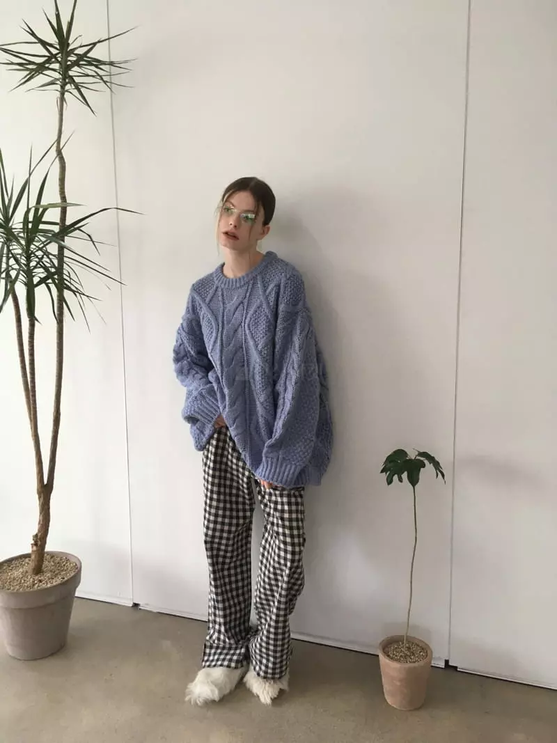 Soapyroom - Korean Women Fashion - #momslook - Peach Check Pants