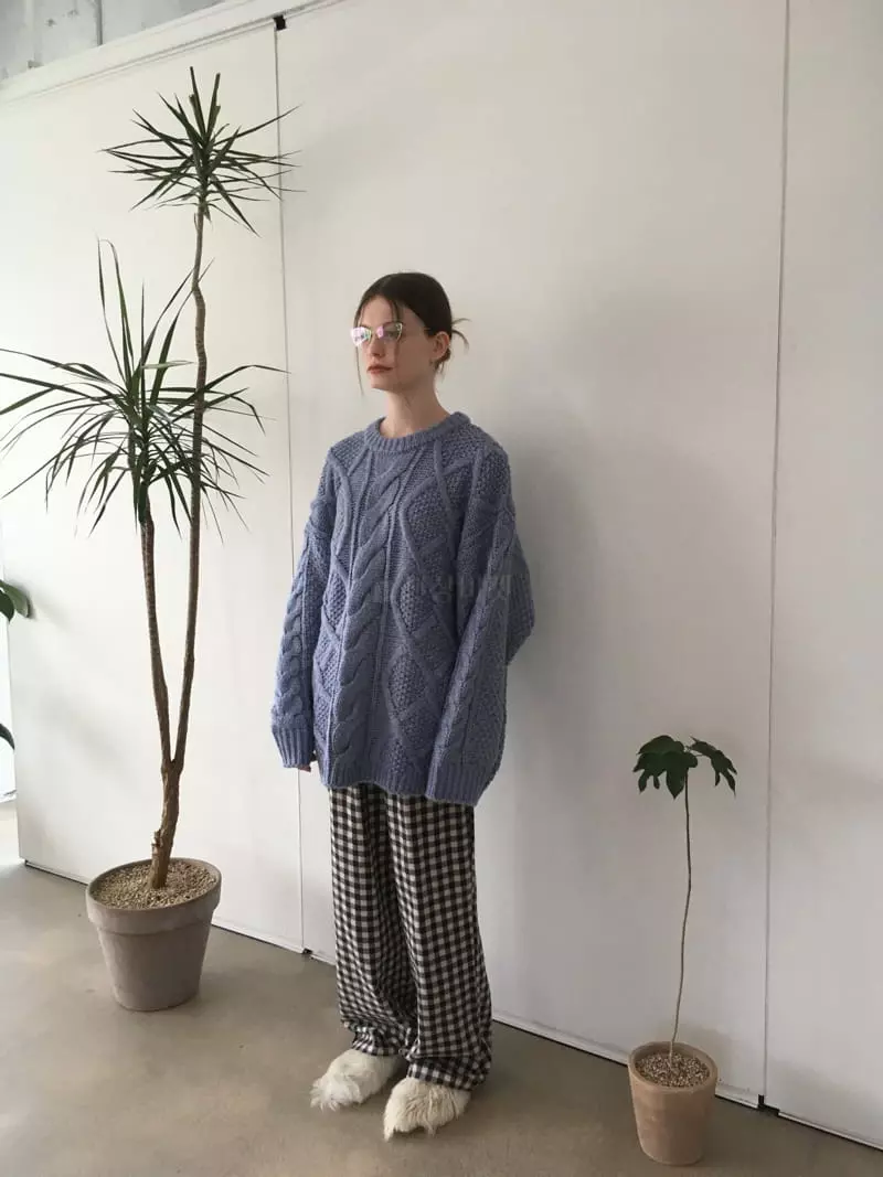 Soapyroom - Korean Women Fashion - #momslook - Peach Check Pants - 7