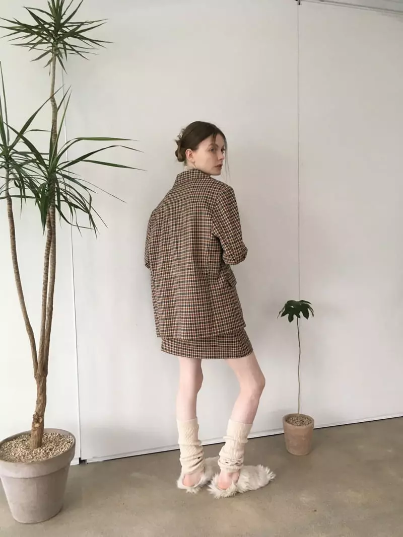 Soapyroom - Korean Women Fashion - #momslook - Paul Check Jacket - 9