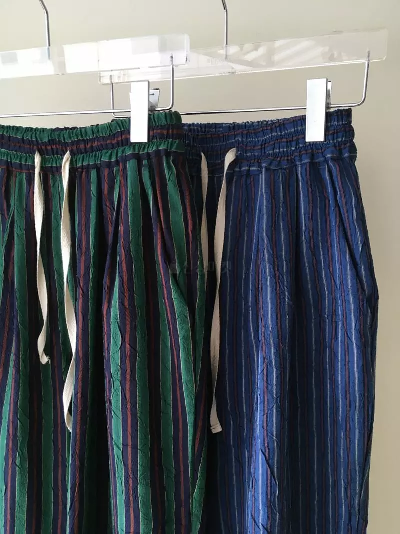 Soapyroom - Korean Women Fashion - #momslook - Park Stripes Pants - 8