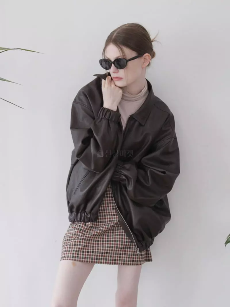 Soapyroom - Korean Women Fashion - #momslook - Eddie Leather Jacket - 3