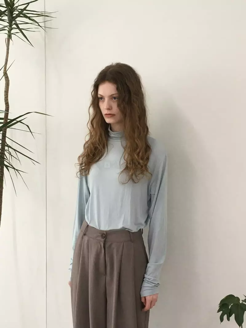 Soapyroom - Korean Women Fashion - #momslook - Soft Turtleneck Tee - 12