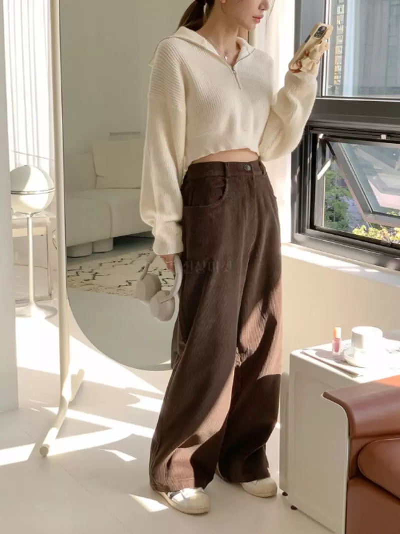 Soapyroom - Korean Women Fashion - #momslook - Melon Corduroy Pants - 6