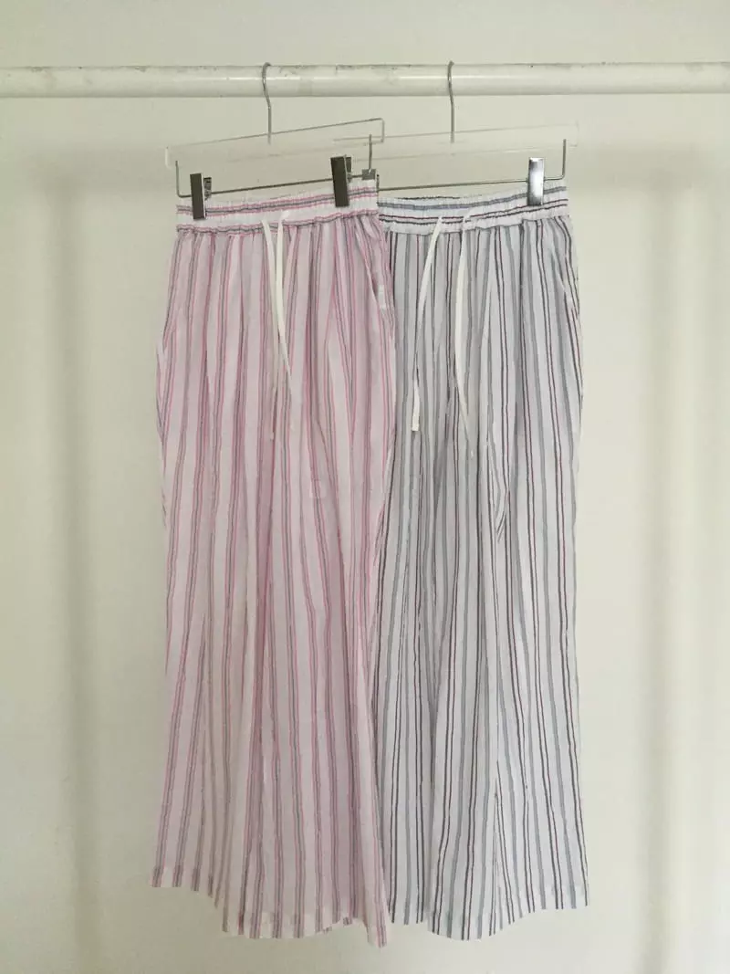 Soapyroom - Korean Women Fashion - #momslook - Rinkle Stripes Pants - 11