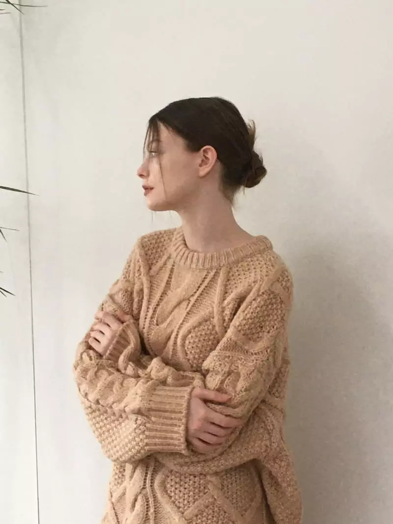 Soapyroom - Korean Women Fashion - #pursuepretty - Amond Cable Knit Tee - 7