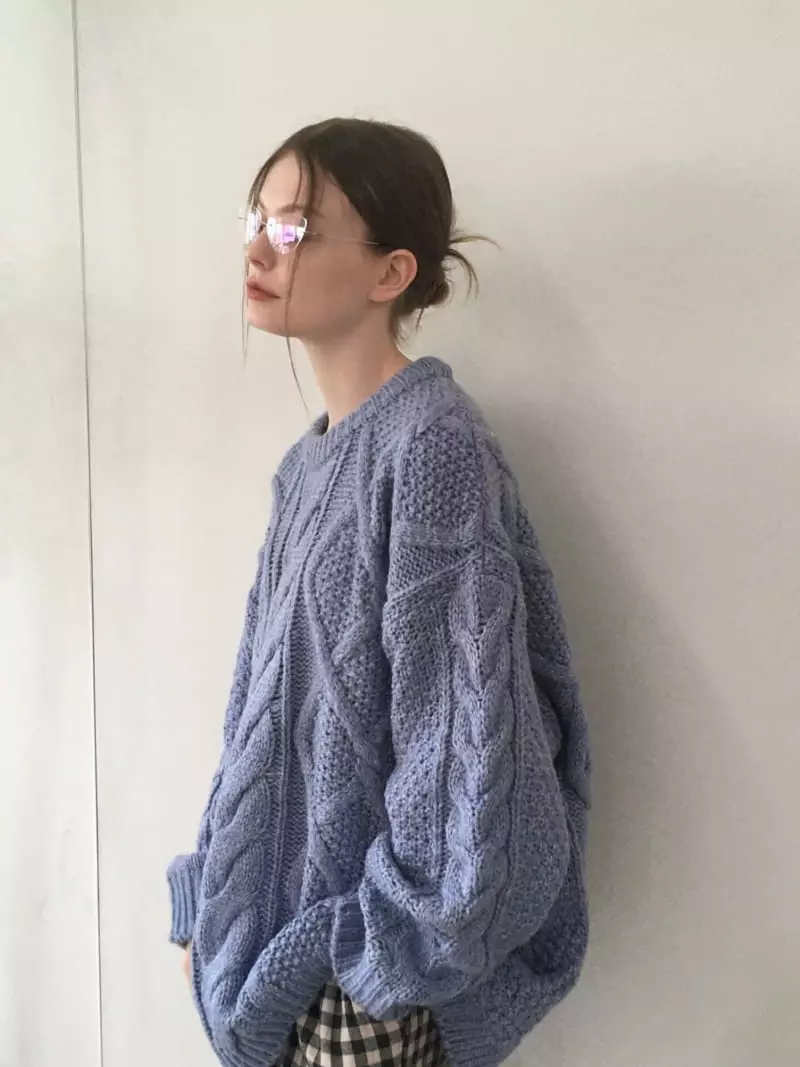 Soapyroom - Korean Women Fashion - #shopsmall - Amond Cable Knit Tee - 10