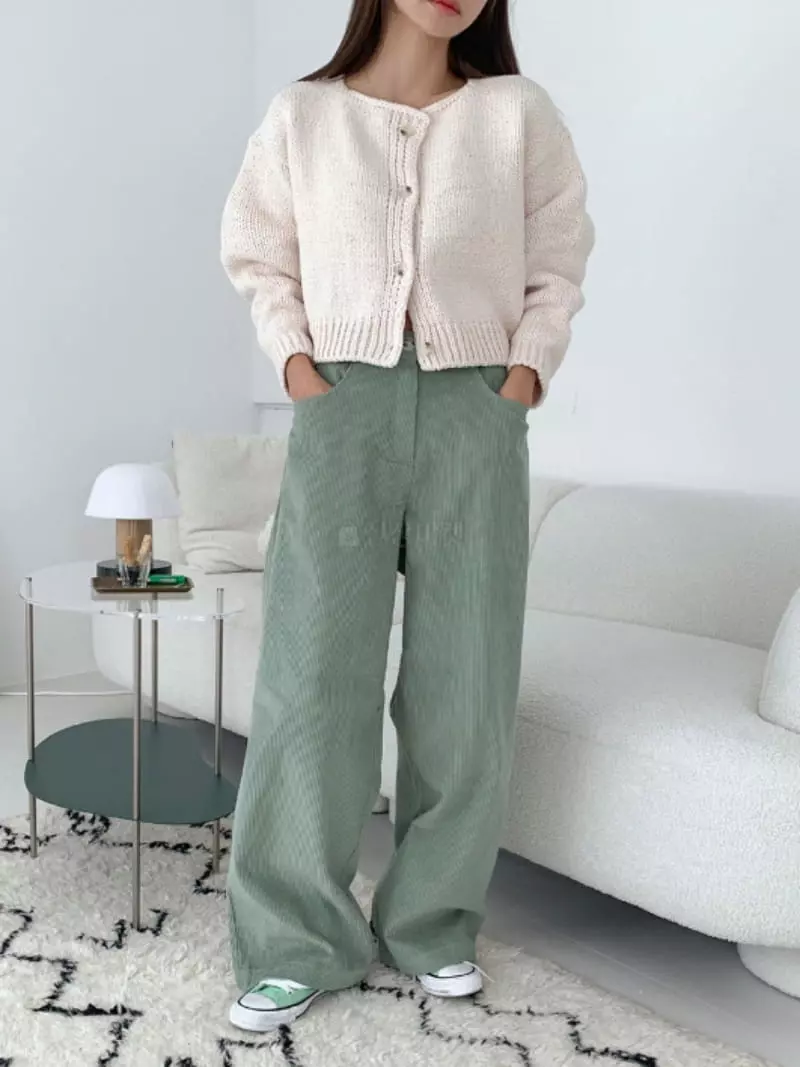 Soapyroom - Korean Women Fashion - #shopsmall - Melon Corduroy Pants - 4