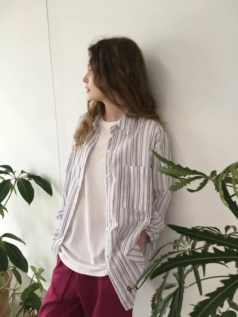 Soapyroom - Korean Women Fashion - #thatsdarling - Rinkle Stripes Shirt - 2