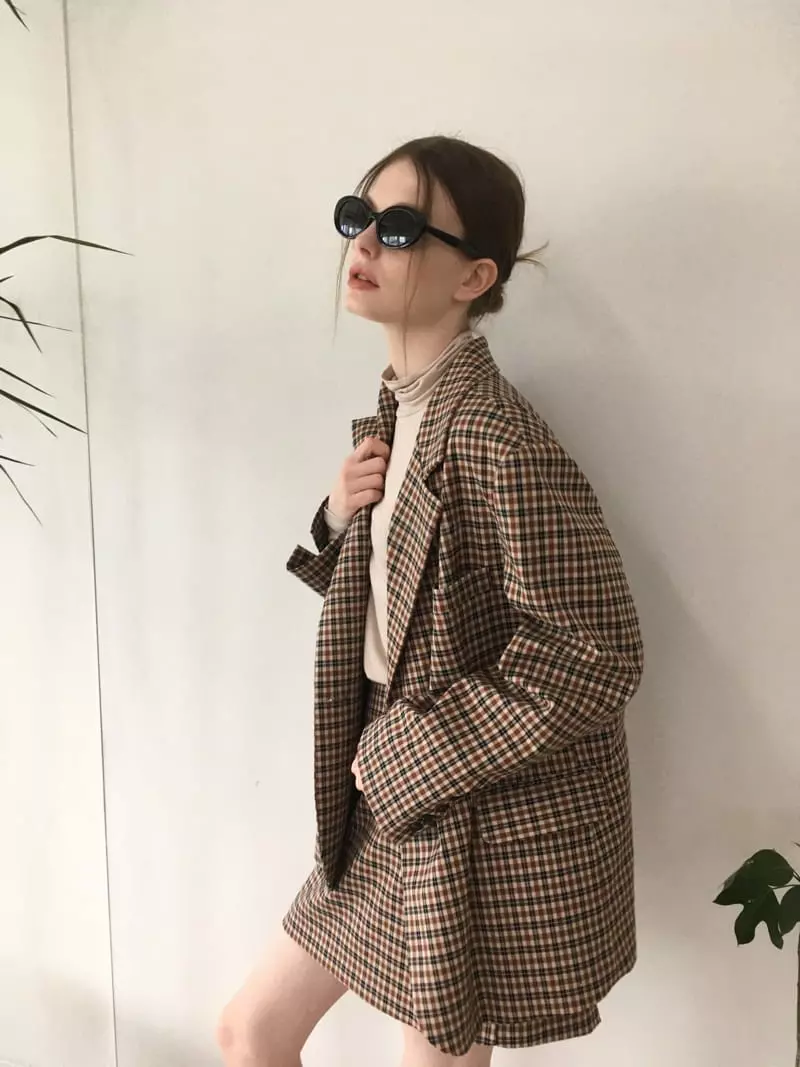 Soapyroom - Korean Women Fashion - #vintageinspired - Paul Check Jacket - 12