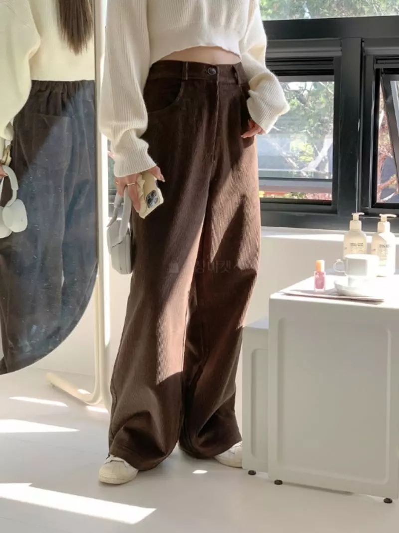 Soapyroom - Korean Women Fashion - #womensfashion - Melon Corduroy Pants - 7