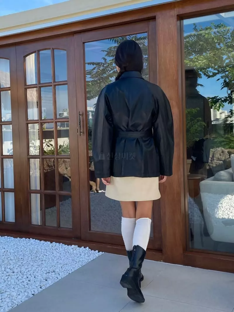Sof - Korean Women Fashion - #momslook - Leather Pocket Jacket - 11