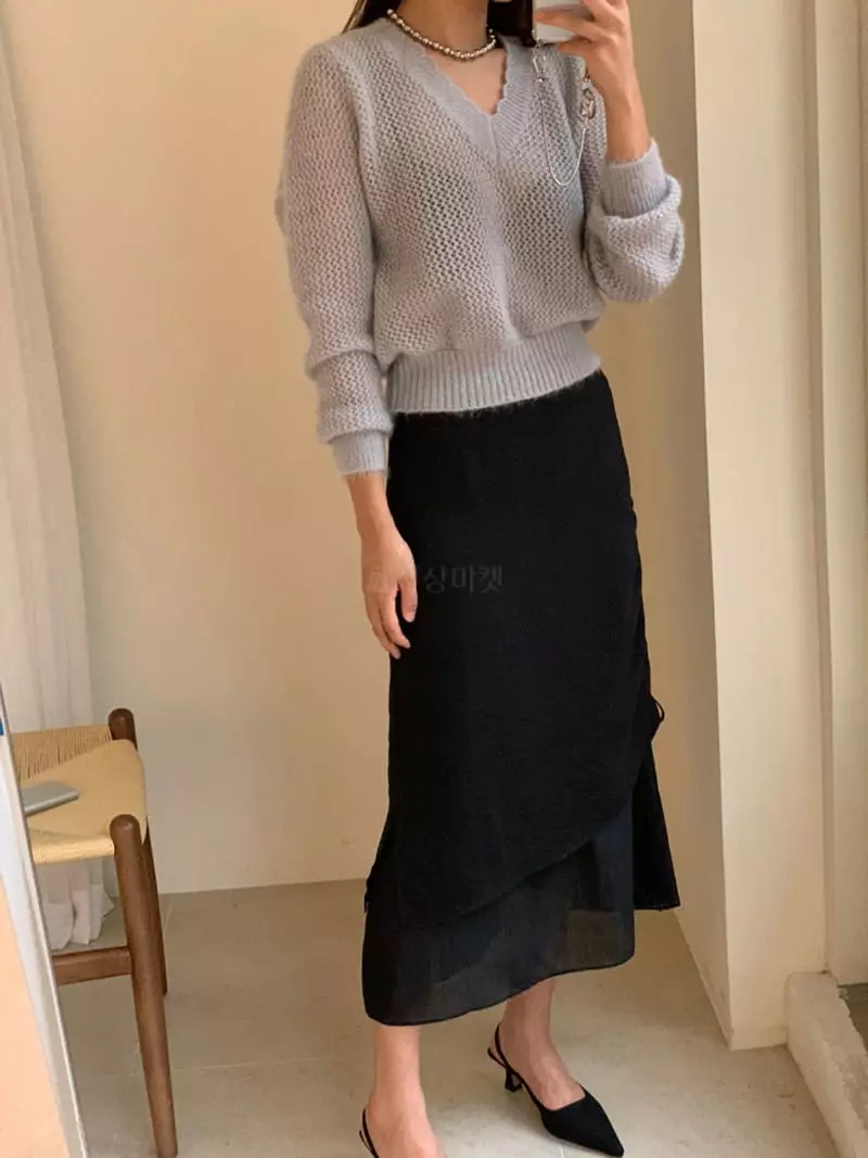 Sof - Korean Women Fashion - #romanticstyle - Sear Shirring Skirt - 9