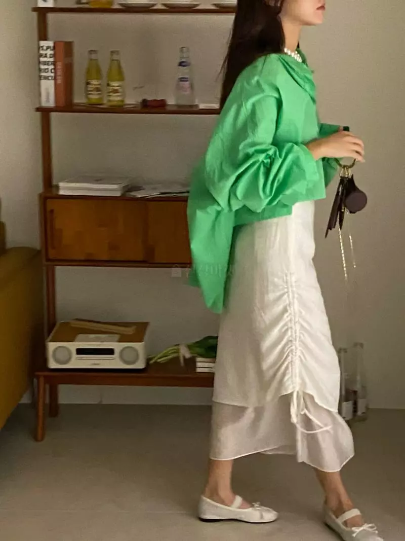 Sof - Korean Women Fashion - #thelittlethings - Sear Shirring Skirt - 12