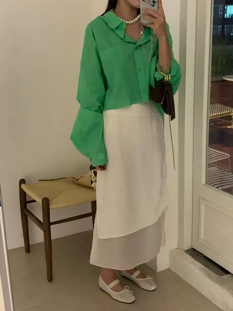 Sof - Korean Women Fashion - #momslook - Sear Shirring Skirt - 4