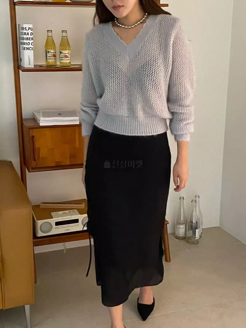 Sof - Korean Women Fashion - #womensfashion - Shiny Knit Tee