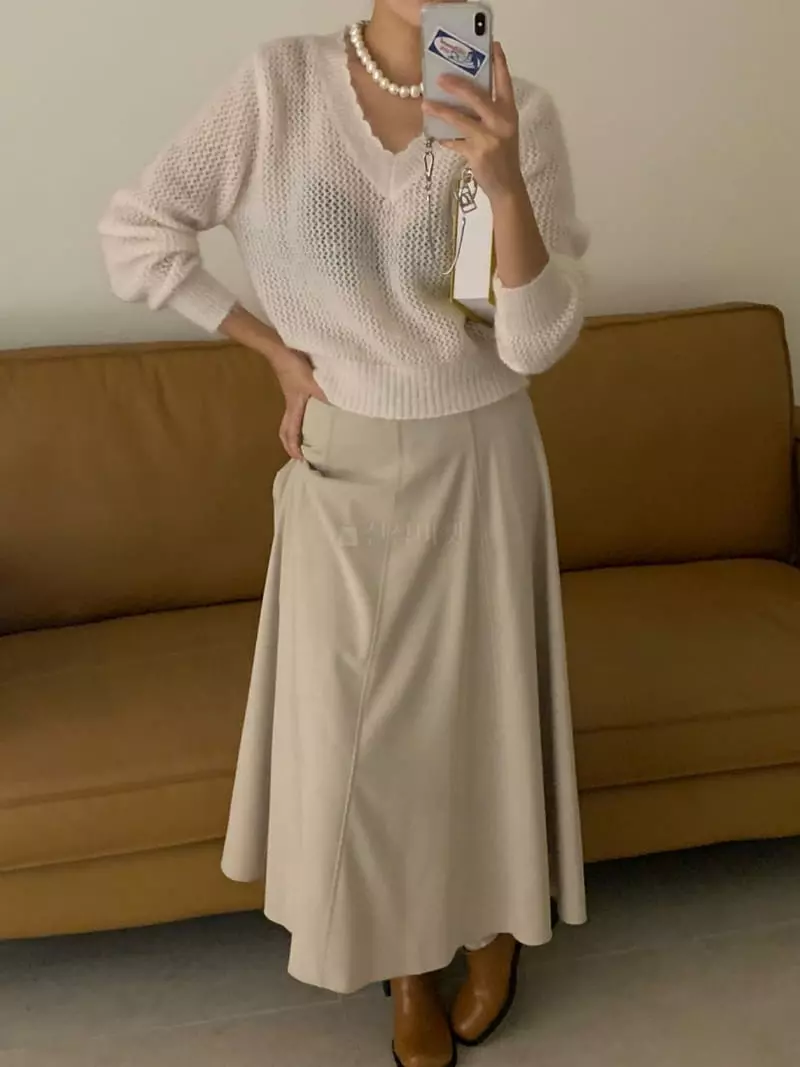 Sof - Korean Women Fashion - #womensfashion - Shiny Knit Tee - 11