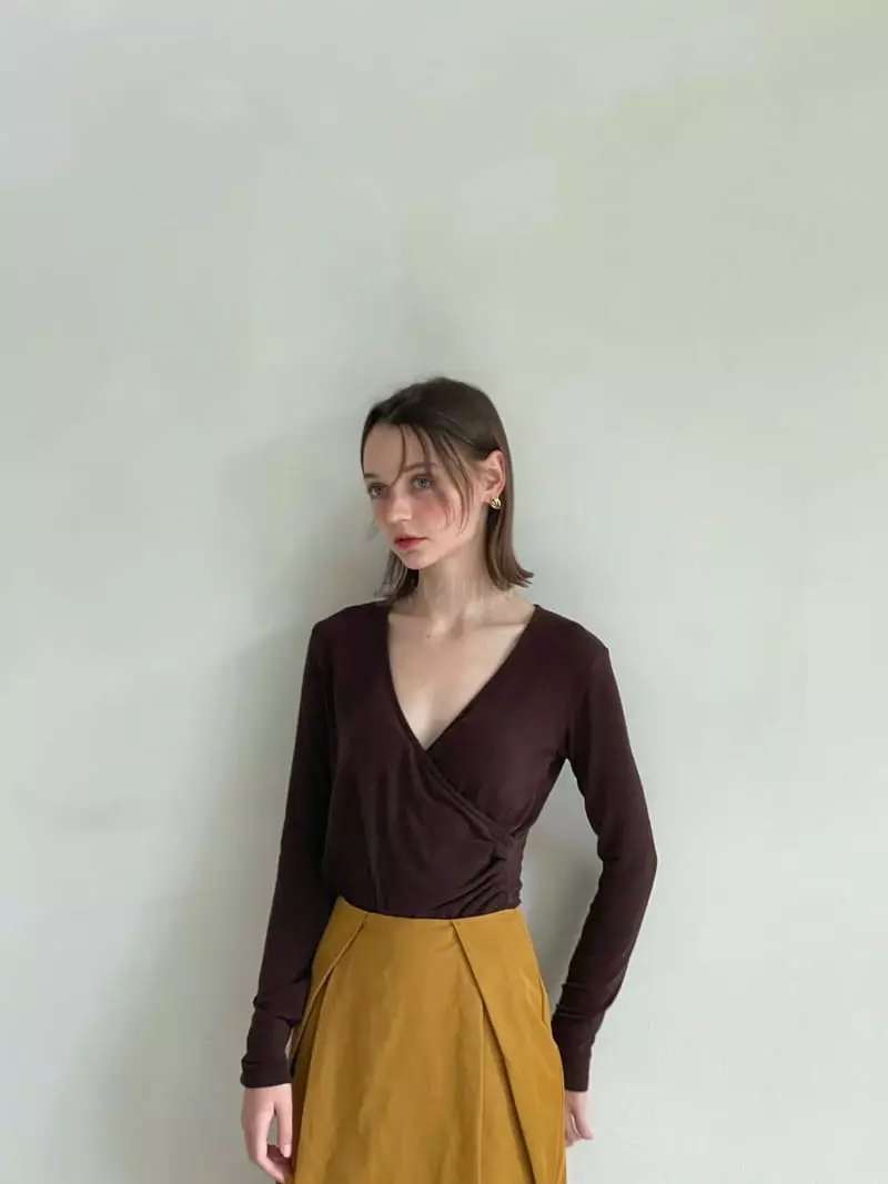 Sold Out - Korean Women Fashion - #momslook - Winny Wrap Tee - 3