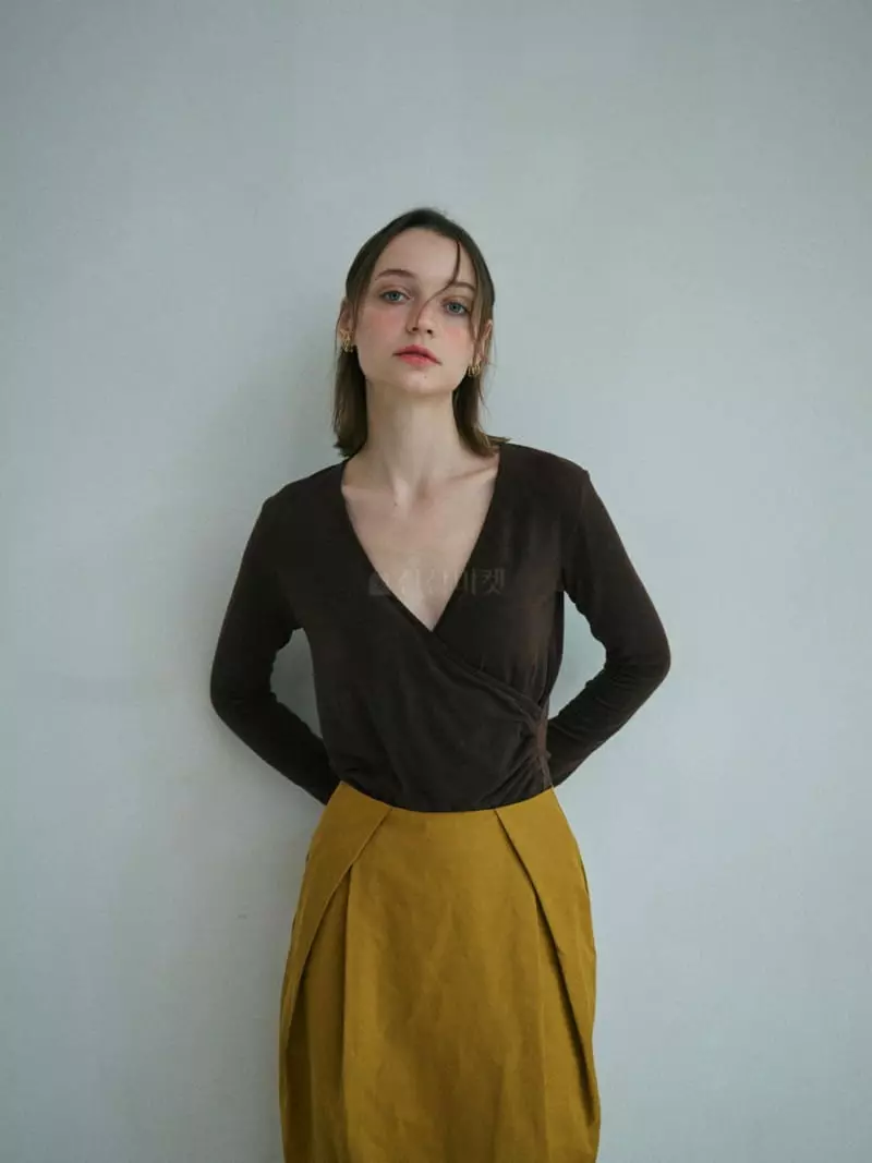 Sold Out - Korean Women Fashion - #momslook - Winny Wrap Tee - 6