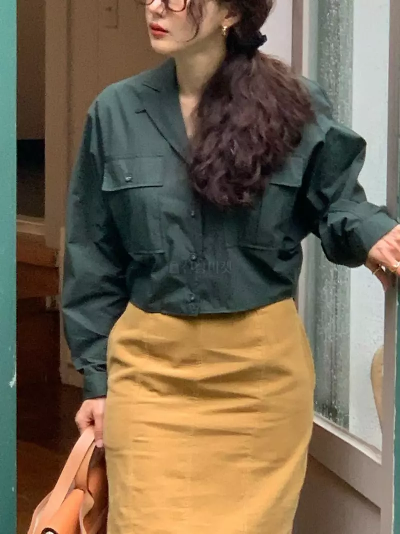 Sold Out - Korean Women Fashion - #momslook - Endy Pocket Shirt - 3