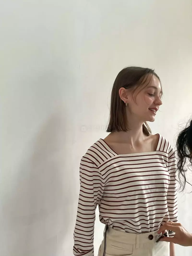Sold Out - Korean Women Fashion - #momslook - Shelly Stripes Tee - 11