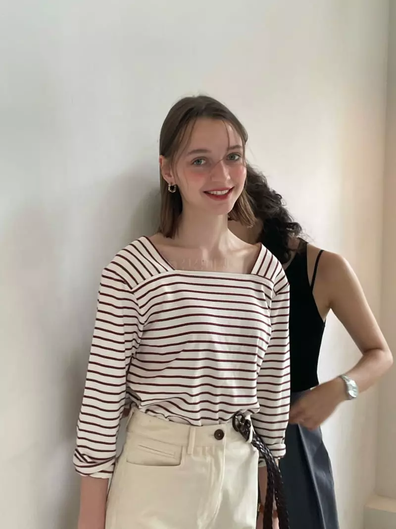 Sold Out - Korean Women Fashion - #momslook - Shelly Stripes Tee - 9
