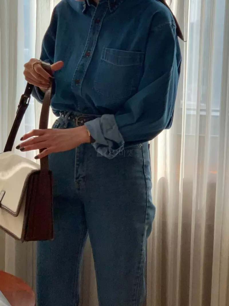 Sold Out - Korean Women Fashion - #momslook - Basic Denim Shirt - 8