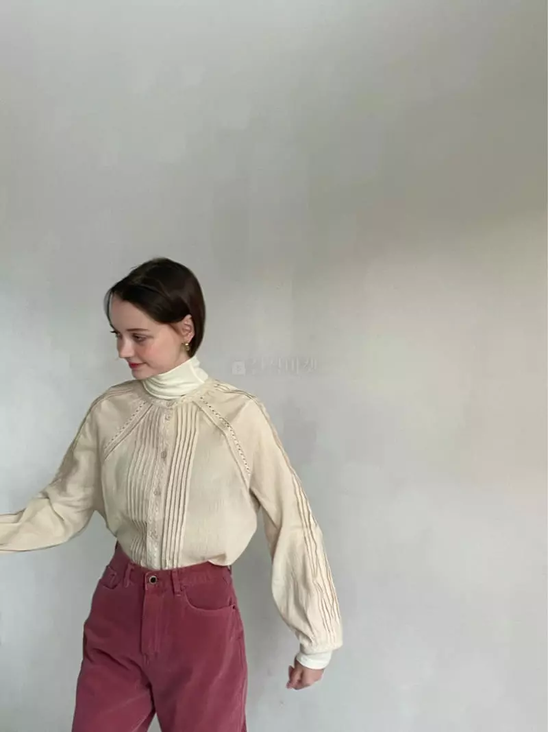 Sold Out - Korean Women Fashion - #momslook - Maybe Pintuck  Blouse - 10