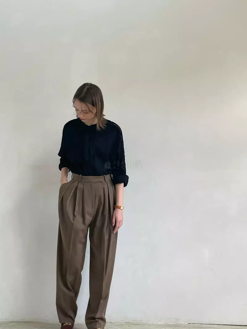 Sold Out - Korean Women Fashion - #momslook - Maybe Pintuck  Blouse - 2