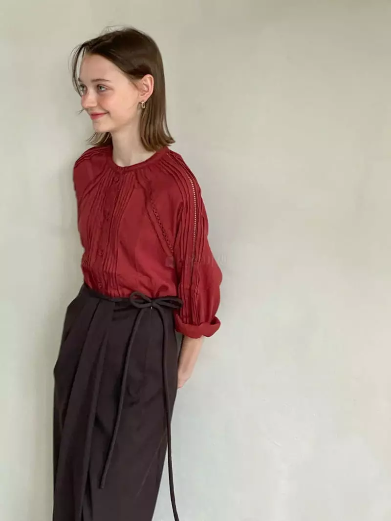 Sold Out - Korean Women Fashion - #momslook - Maybe Pintuck  Blouse - 8