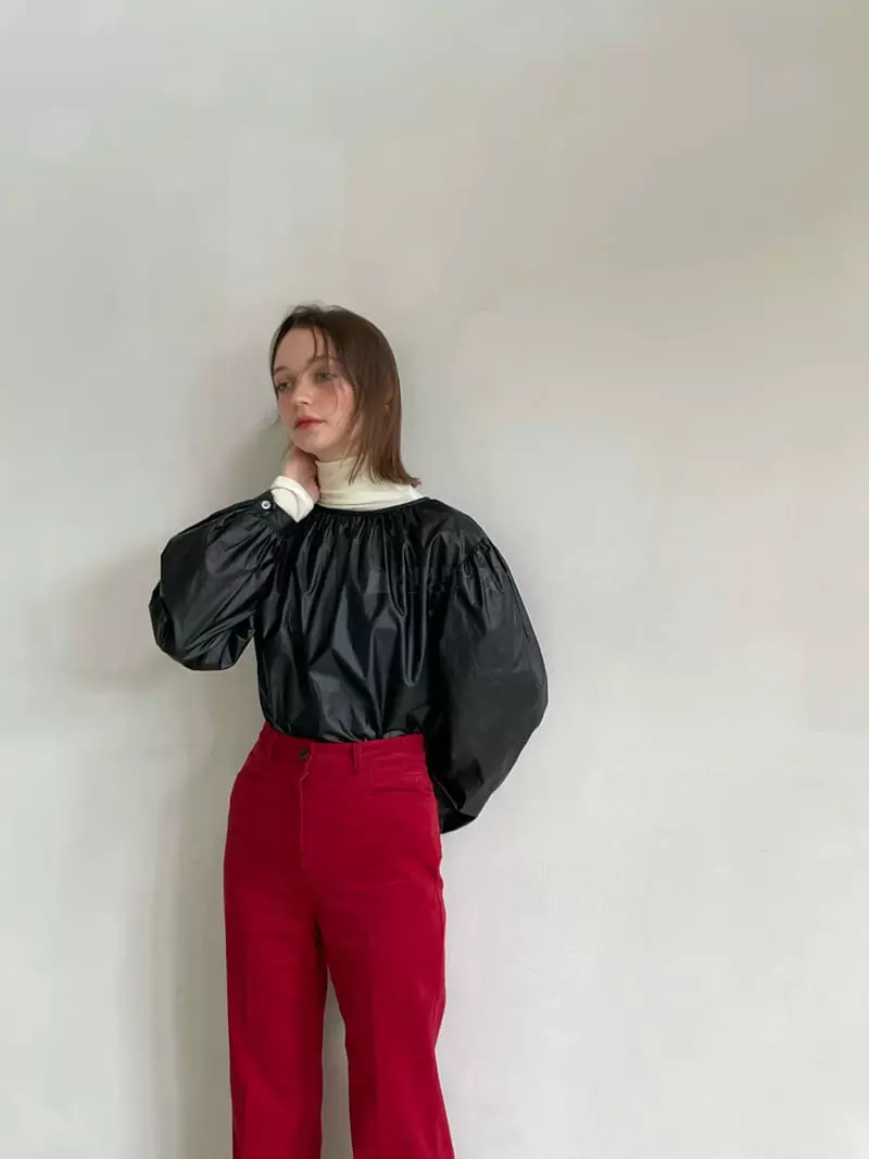 Sold Out - Korean Women Fashion - #momslook - Rounf Shirring Blouse - 5