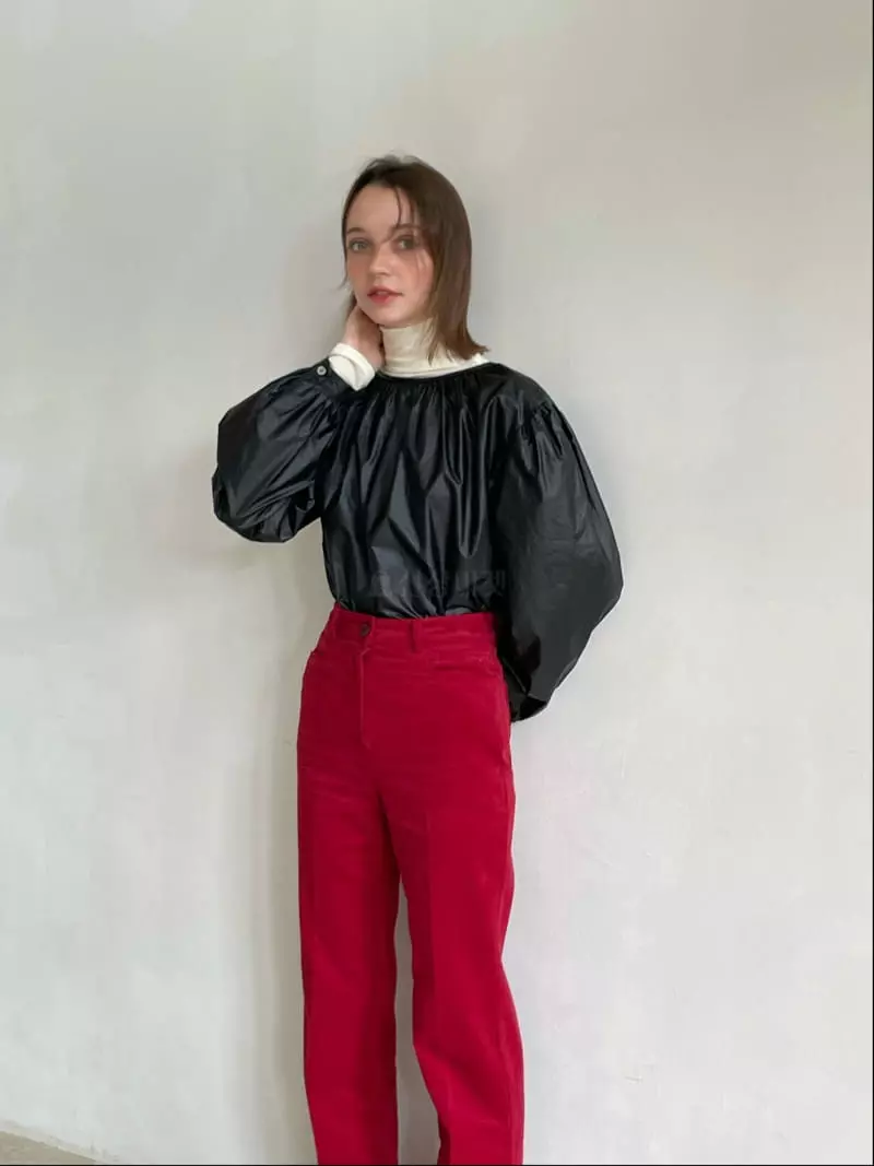 Sold Out - Korean Women Fashion - #momslook - Rounf Shirring Blouse - 6